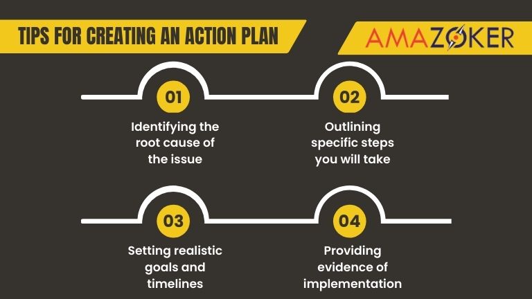 Advice on how to create a well-structured action plan
