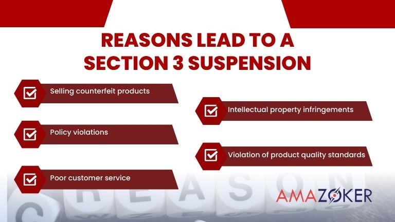 Above are a few typical factors that could result in a Section 3 suspension