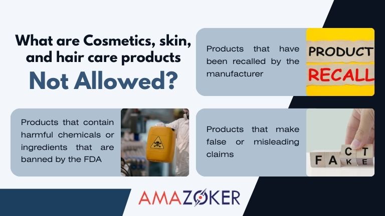 Amazon bans the sale of many cosmetics, skin, and hair care products in different categories